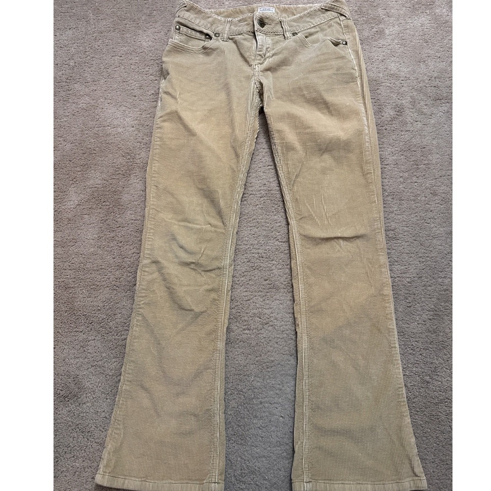 Free People Women's Corduroy Flare Jeans Tan Size 30x30 Mid-rise Boho Western